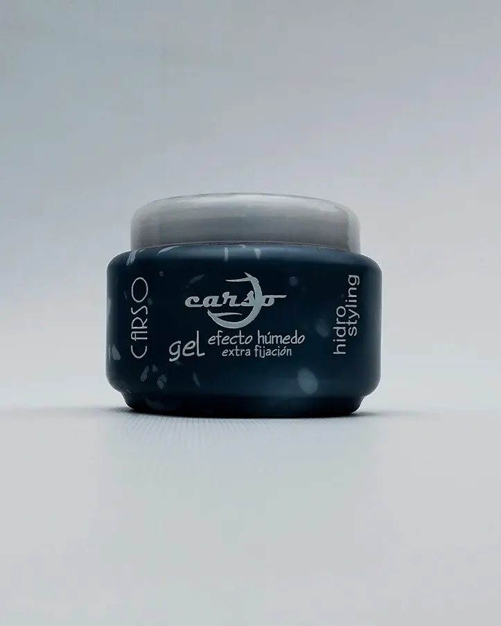 Gel negro carso sin alcohol para peinados